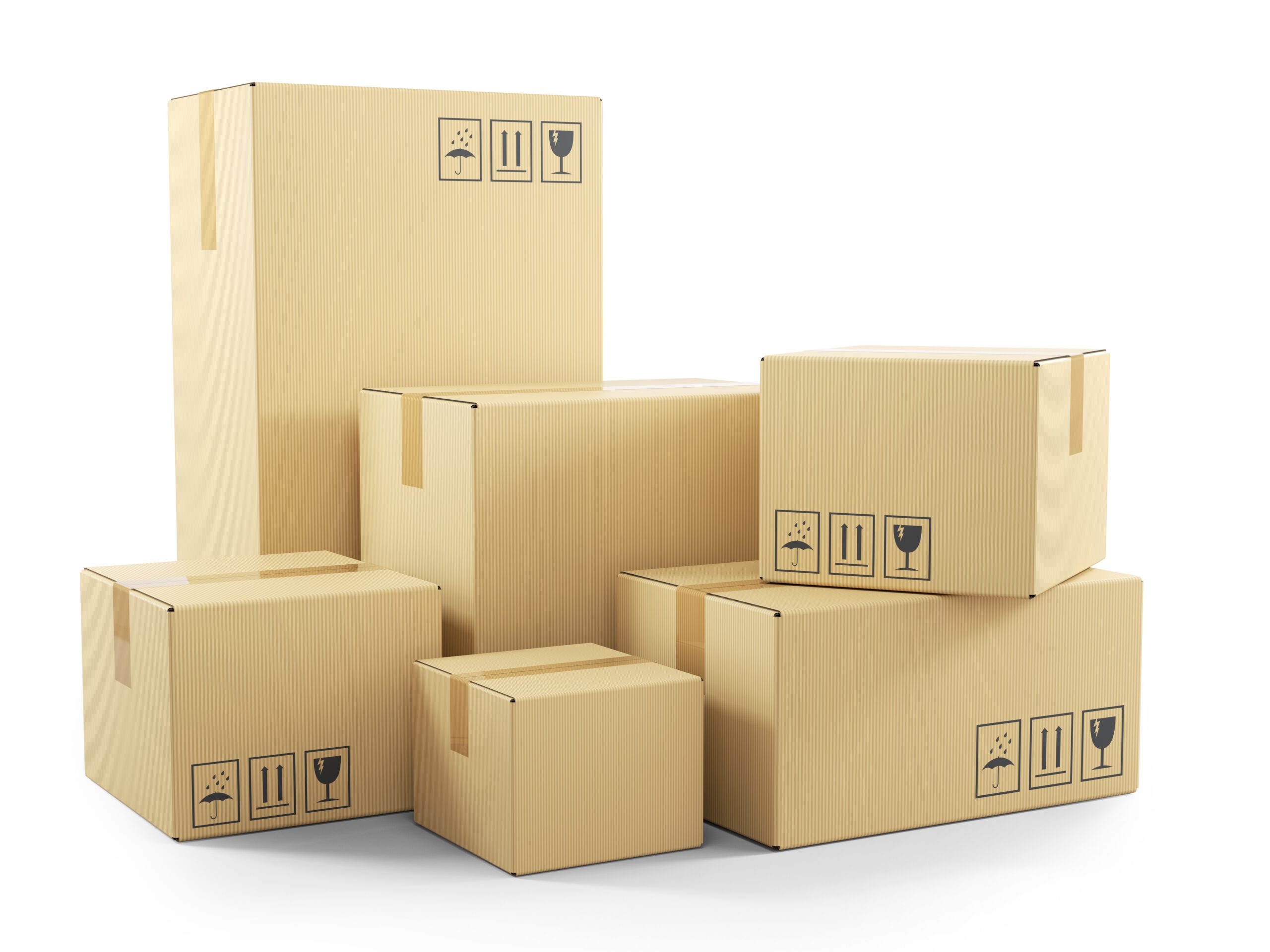 קופסאות קרטון למשלוחים במגוון גדלים